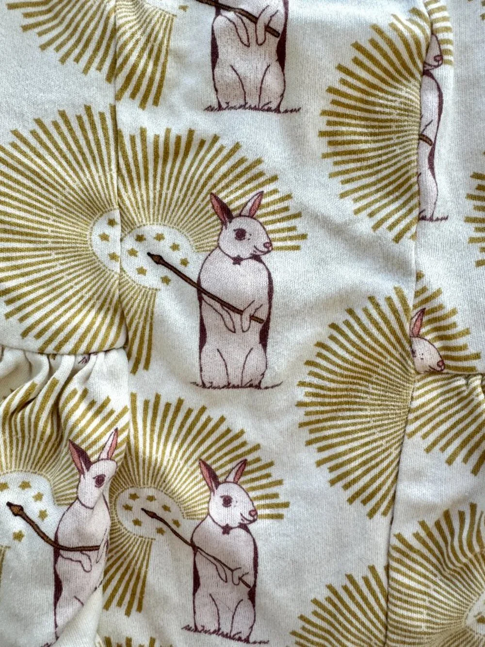 Kate Quinn Magic Rabbit Print Peplum Romper 18-24m